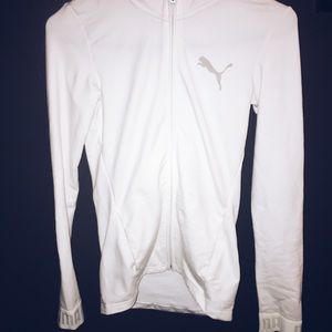 New Puma white athletic jacket